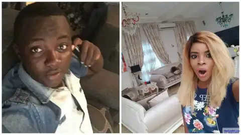 Linda Ikeji's Sister Laura Calls Security After This Guy Stopped At Her Home For Photos